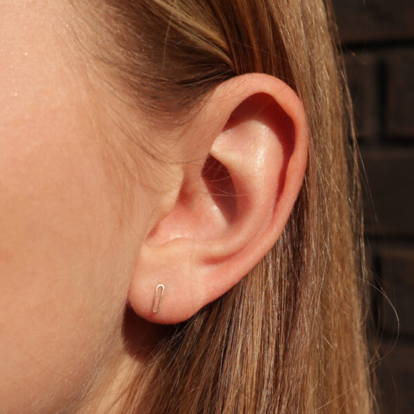 puce d'oreilles maillon puce oreille or 18 carats puces d'oreilles or petites boucle d'oreilles or mini boucle d'oreille