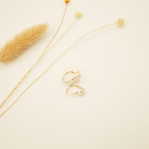 dormeuse or rose ancienne boucle d'oreilles upcyclée BO ancienne upcyclée boucles d'oreilles porcelaine boucles d'oreilles recyclées
