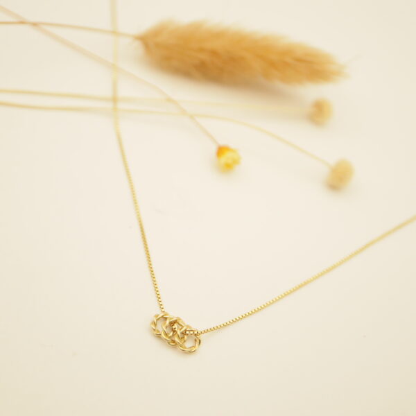 collier or torsadé collier anneaux torsadés collier 3 anneaux collier fin or collier 3 enfants bijou 3 enfants