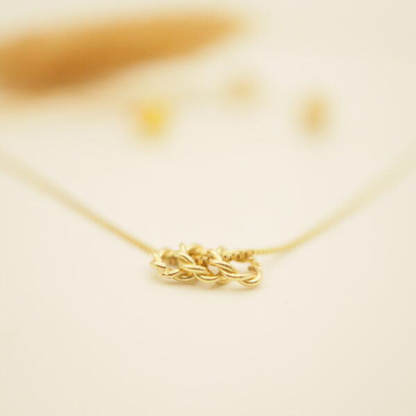 collier 3 anneaux collier or jaune collier fin lille bijou femme 3 collier mini anneau créatrice bijou lille bijou upcyclé or