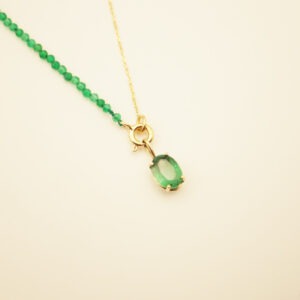 collier émeraude or collier mi-perle mi-or collier original émeraude collier créatrice lille émeraude or collier bijou émeraude or bijou 40 ans mariage